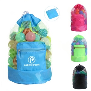 Drawstring Mesh Beach Bag